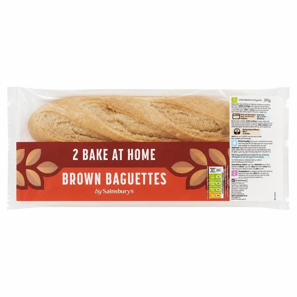 Sainsbury's Bake at Home Brown Baguettes x2