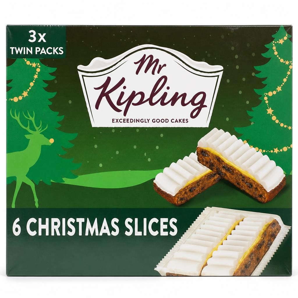 Mr Kipling Christmas Fruit Cake Slices Pack x6