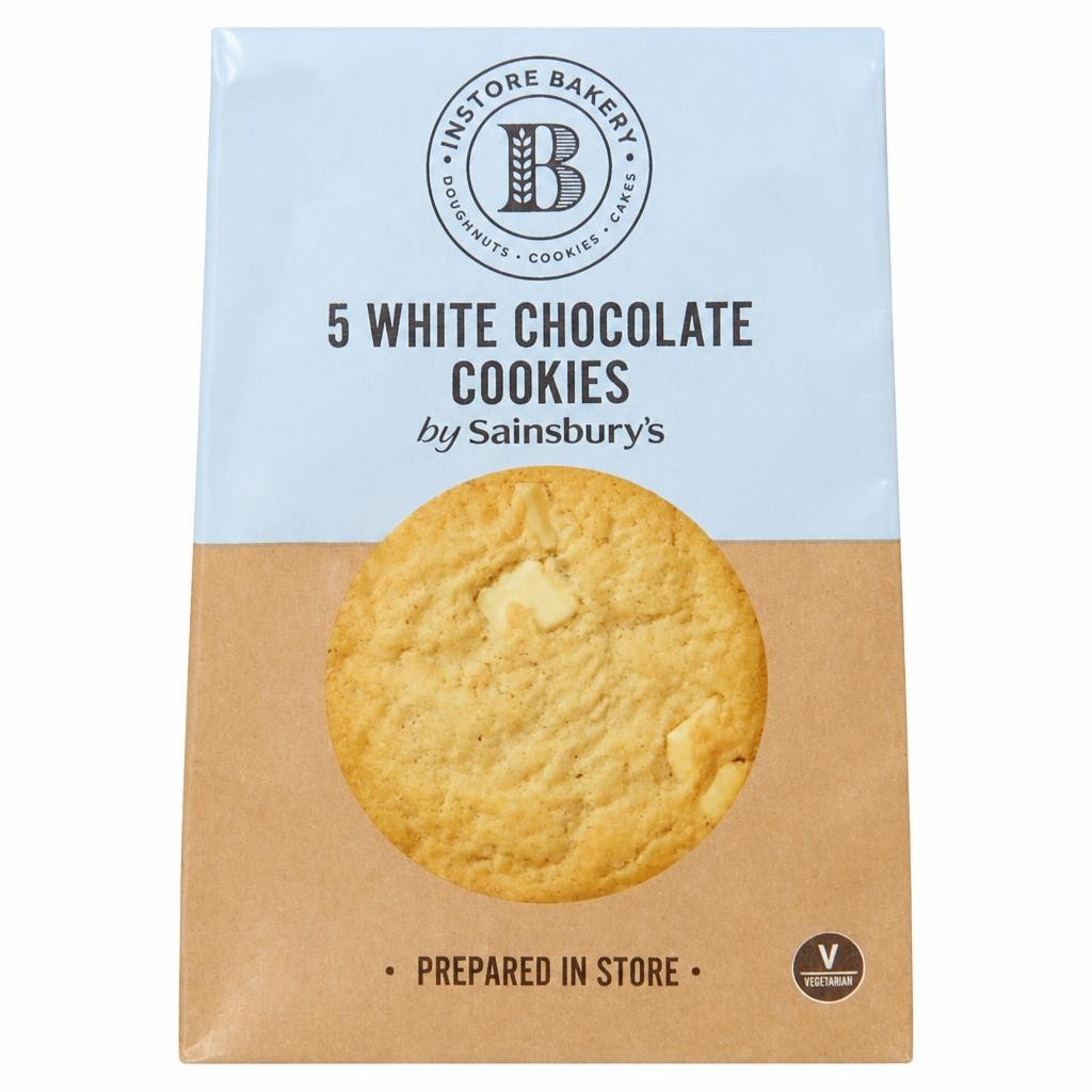 Sainsbury's White Chocolate Cookies x5