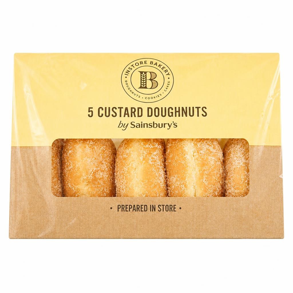 Sainsbury's 5 x Vanilla Custard Doughnuts