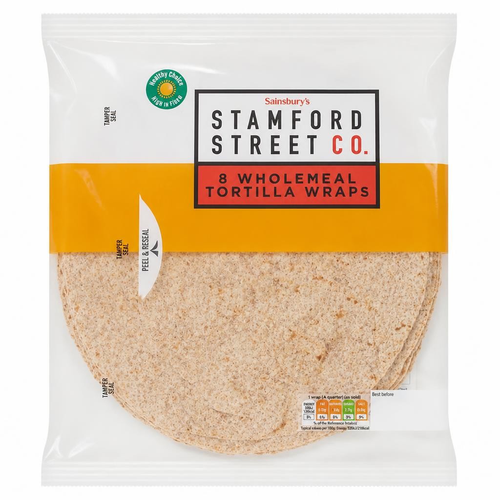 Stamford Street Co. Wholemeal Tortilla Wraps x8