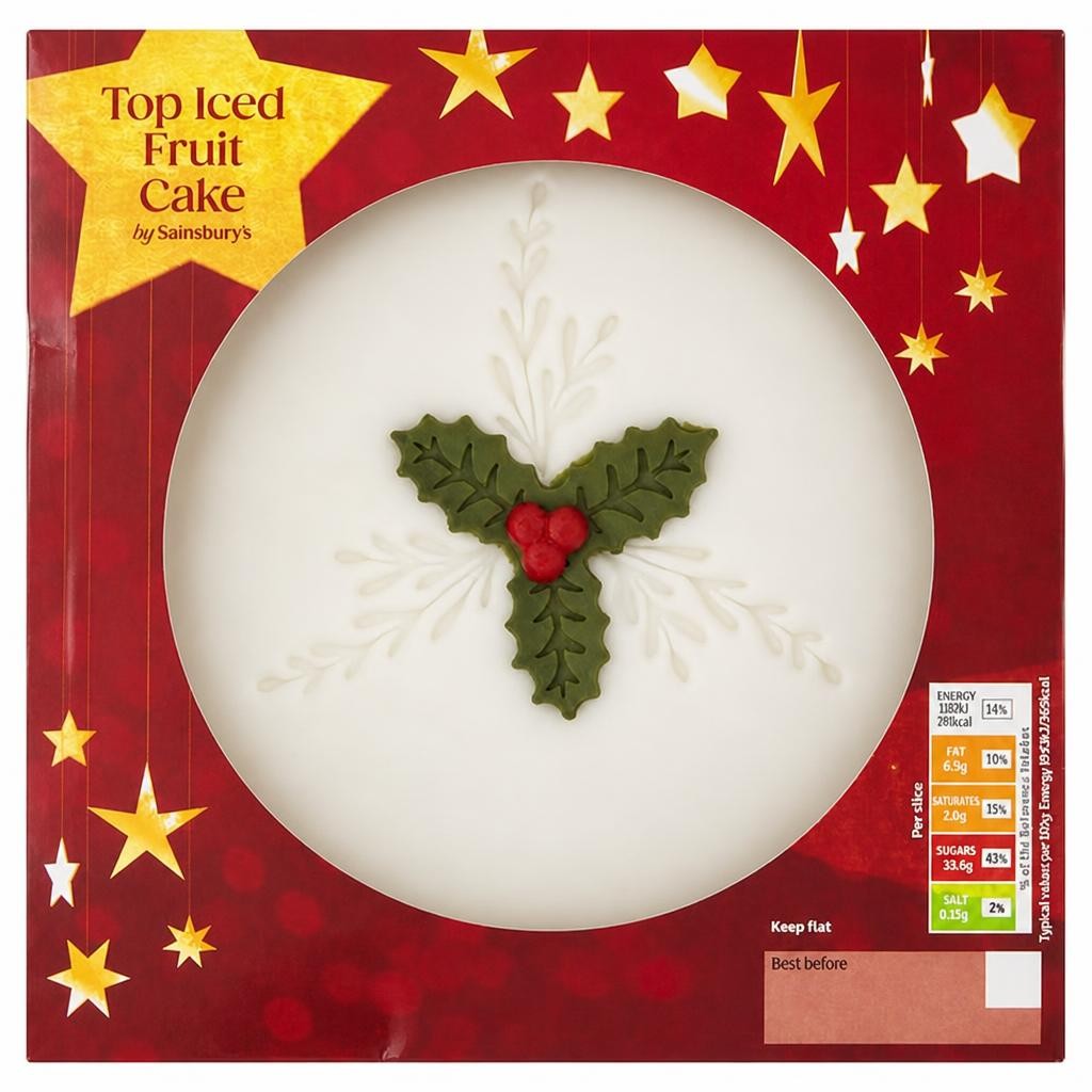 Sainsbury's Top Iced Fruit Cake 900g