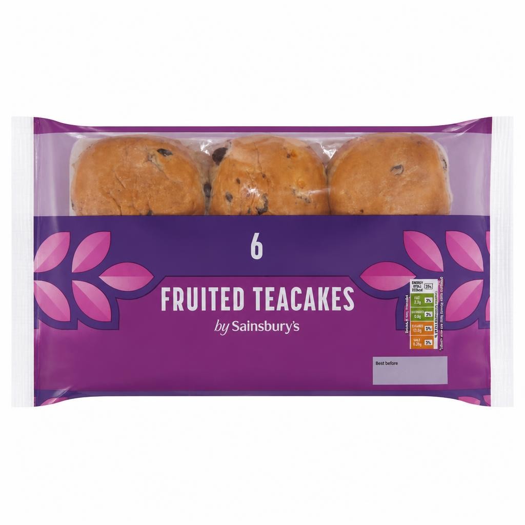 Sainsbury's 6 x Fruited Teacakes