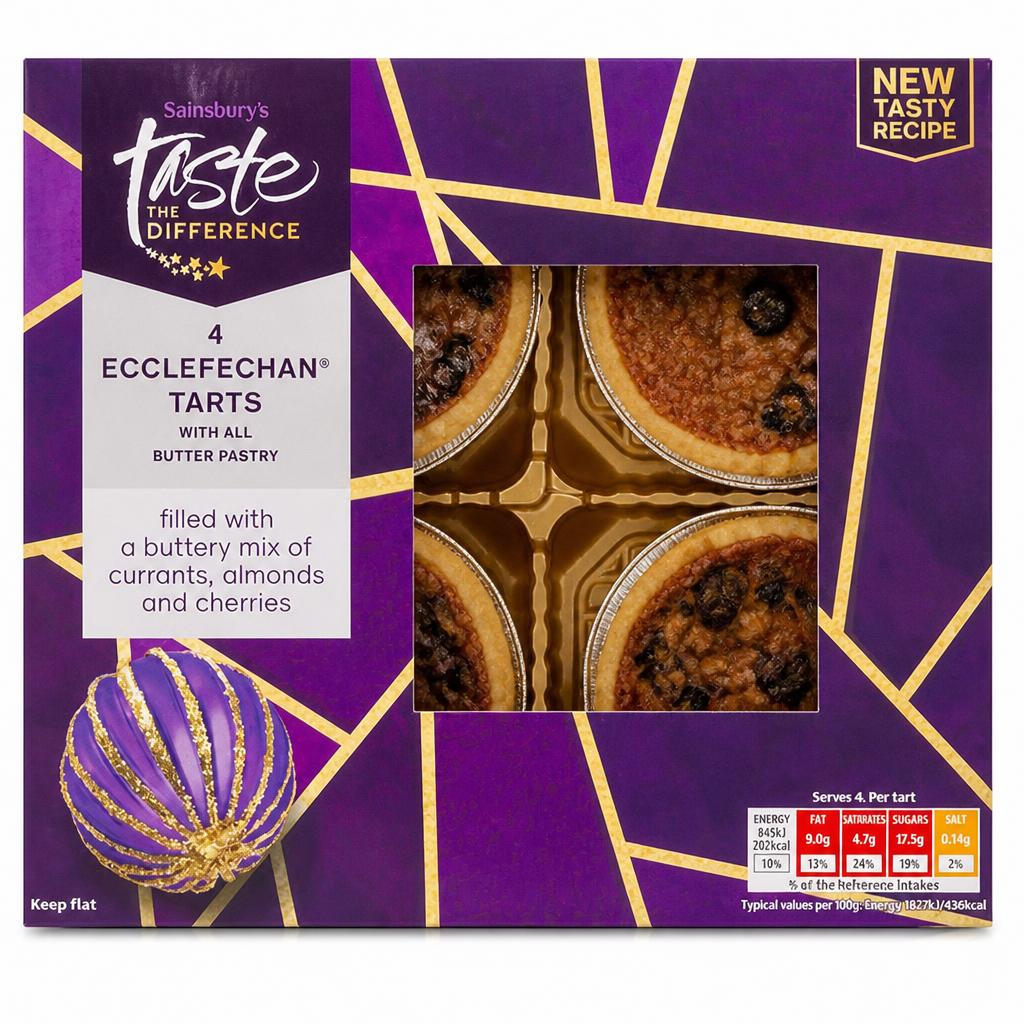 Sainsbury's Ecclefechan Tarts with All Butter Pastry, Taste the Difference x4 185g