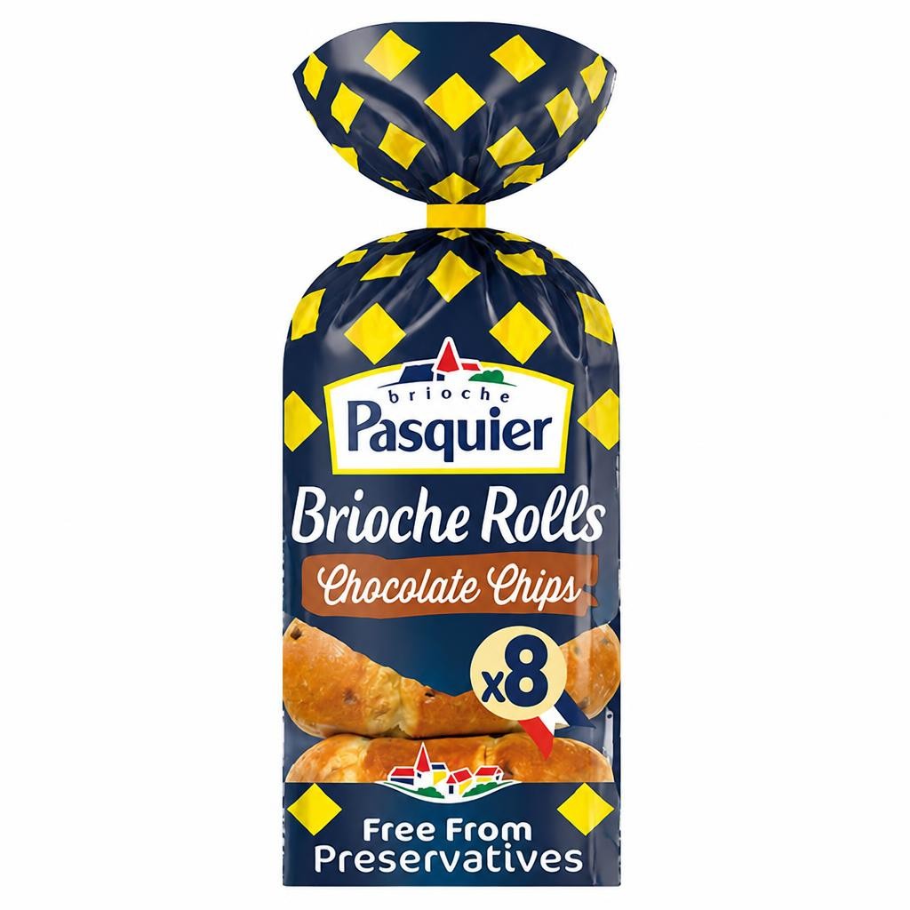 Brioche Pasquier Choc Chip Brioche Rolls x8