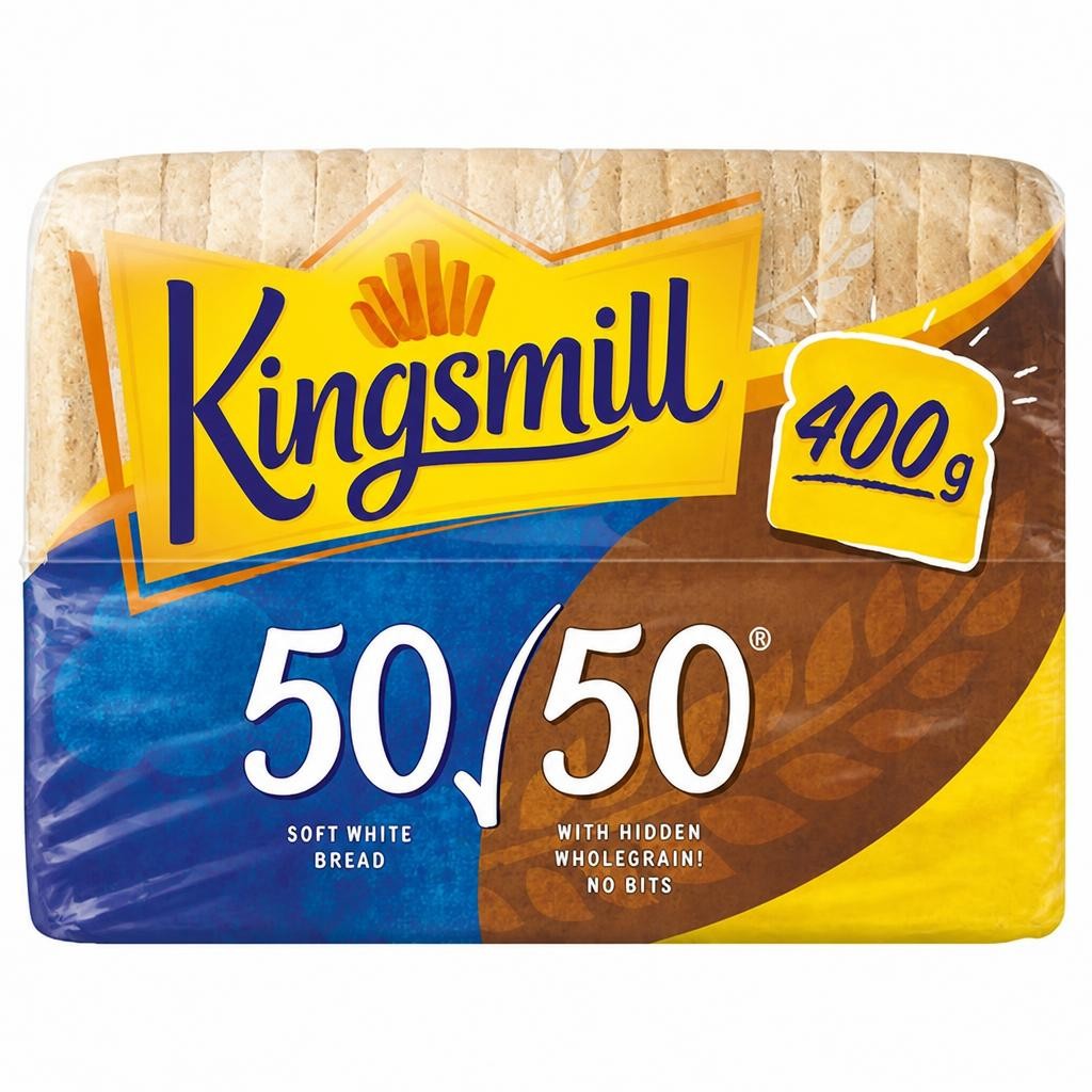 Kingsmill Medium Sliced 50/50 Bread 400g