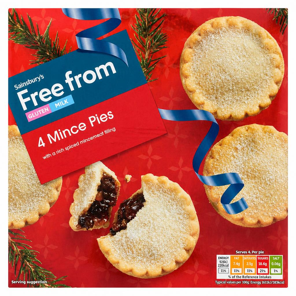 Sainsbury's Free From Mince Pies x4 230g