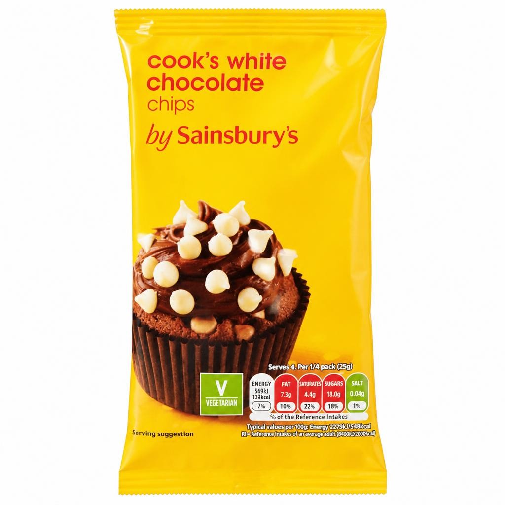 Sainsbury's White Chocolate Chips 100g
