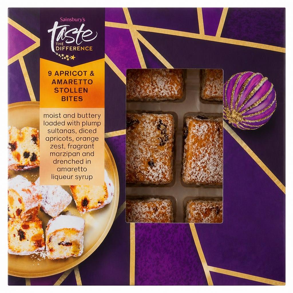 Sainsbury's Apricot & Amaretto Stollen Bites, Taste the Difference x9 175g
