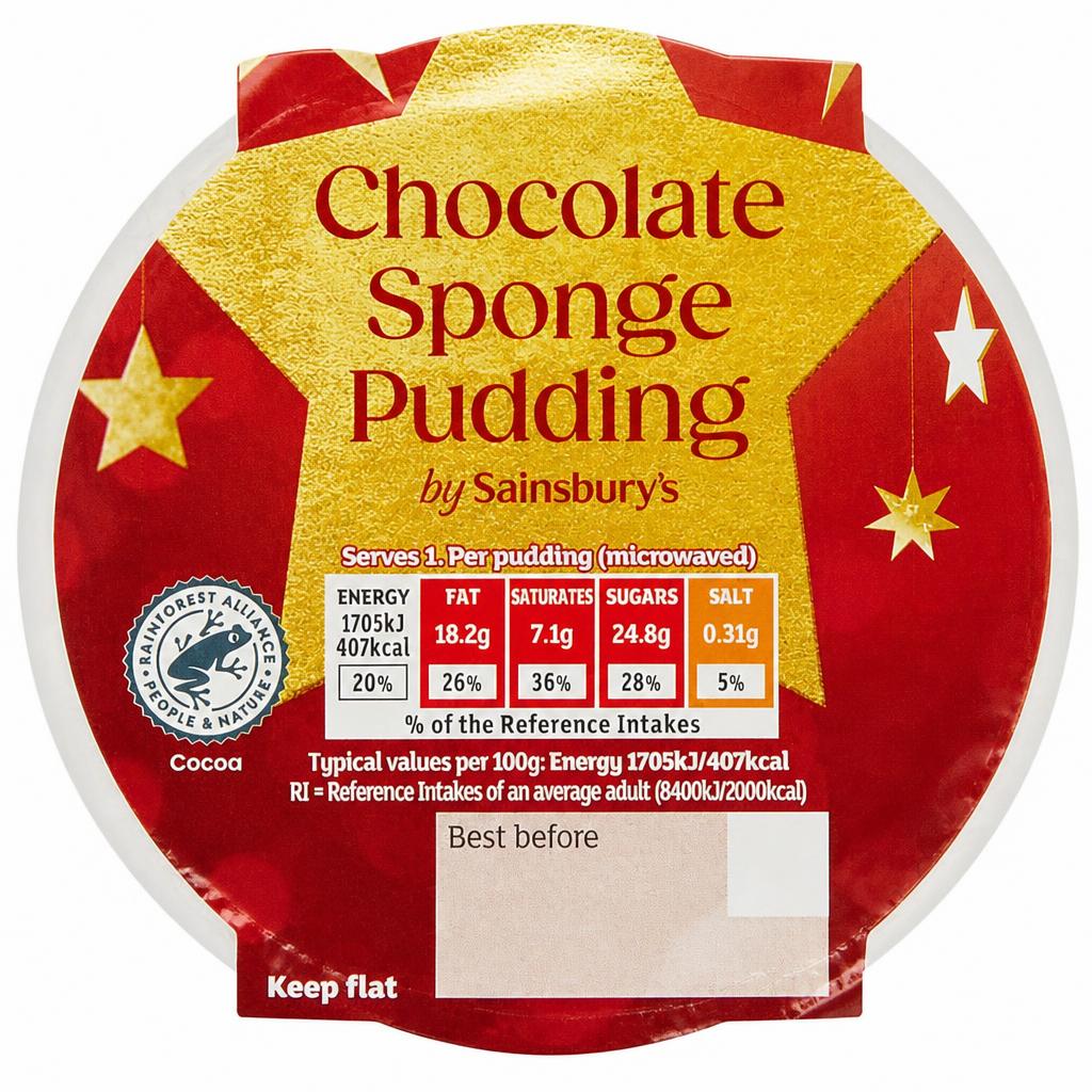 Sainsbury's Chocolate Sponge Pudding 100g
