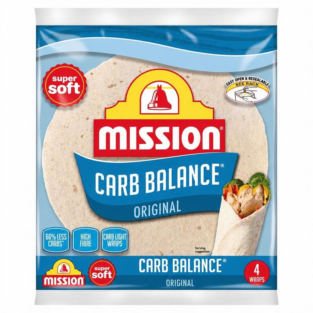 Mission Carb Balance Original Wraps x4 200g