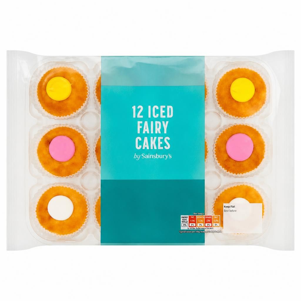 Sainsbury's Iced Fairy Cakes x12