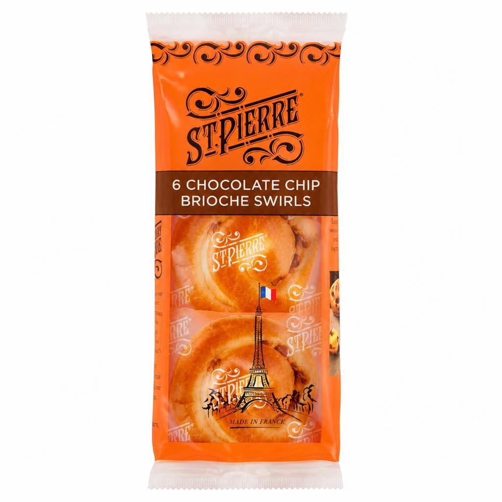 St. Pierre Chocolate Chip Brioche Swirls x6