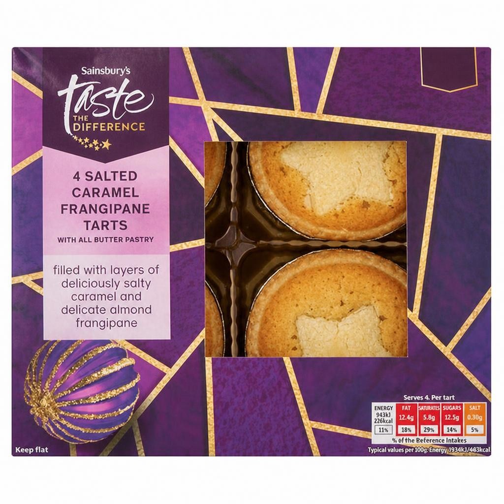 Sainsbury's Salted Caramel Frangipane Pies, Taste the Difference x4