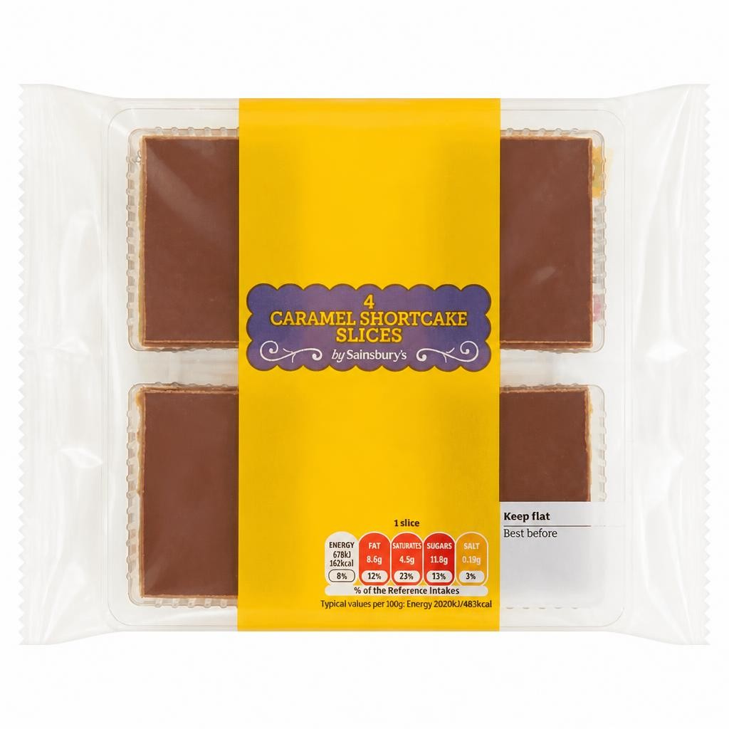 Sainsbury's Caramel Shortcake Cake Slices x4