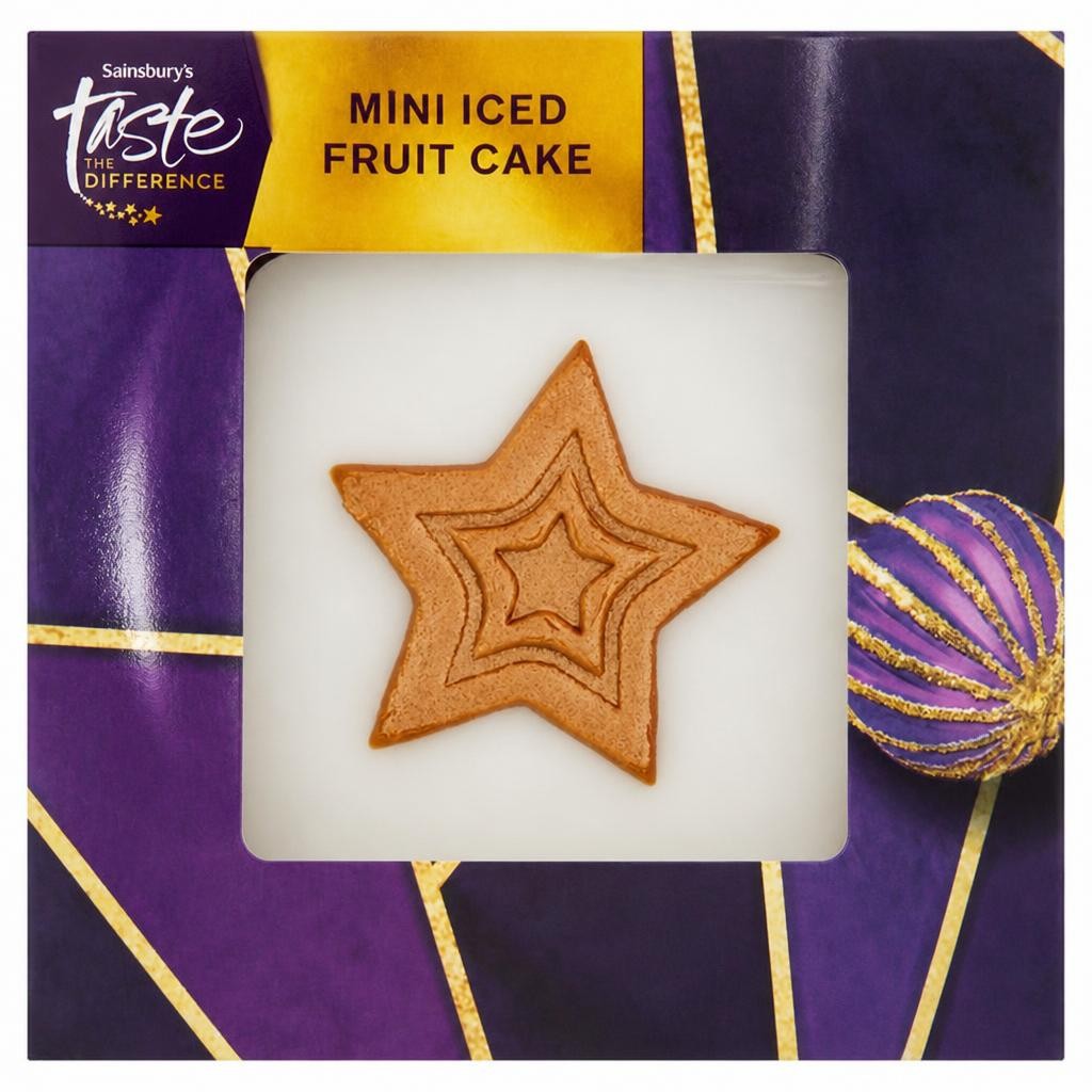 Sainsbury's Mini Iced Fruit Cake, Taste the Difference 145g