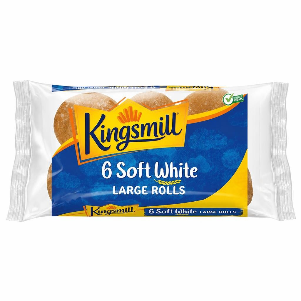 Kingsmill 6 x Soft White Large Rolls