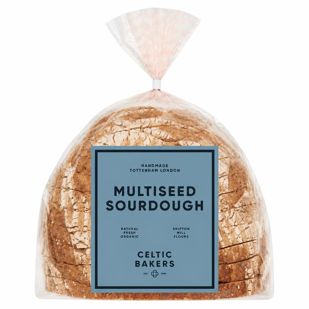 Celtic Bakers Organic Multiseed Sourdough Bread 500g