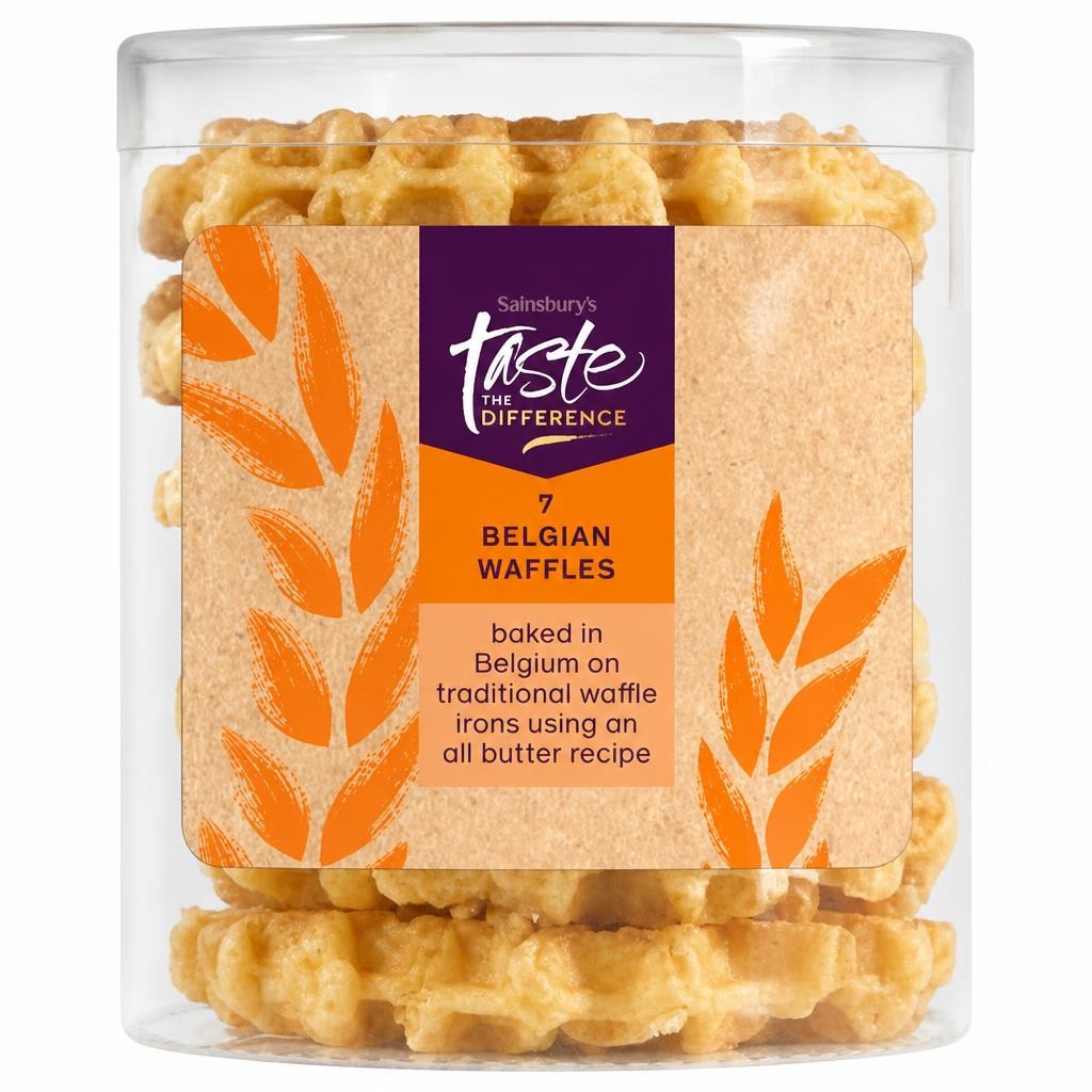 Sainsbury's Belgian Waffles, Taste the Difference x7 175g
