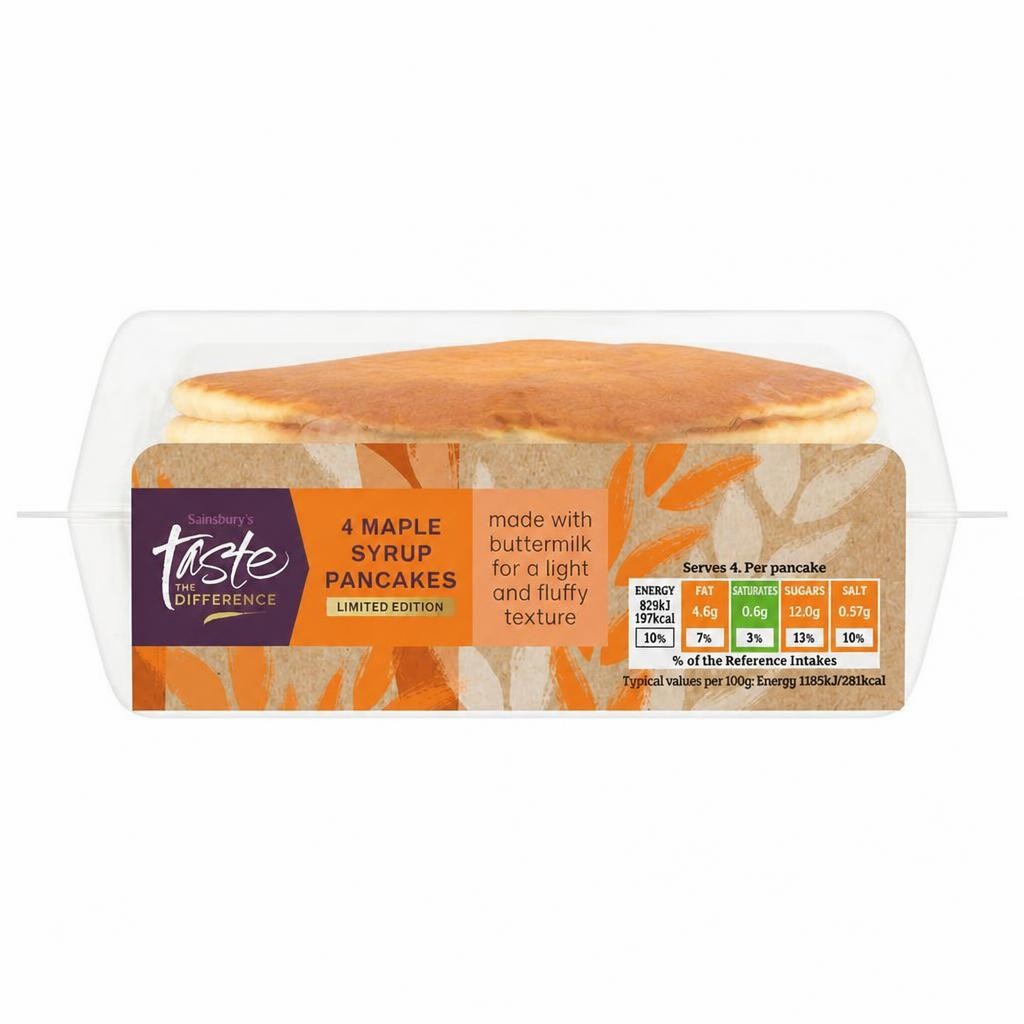 Sainsbury's Maple Pancakes, Taste the Difference x4