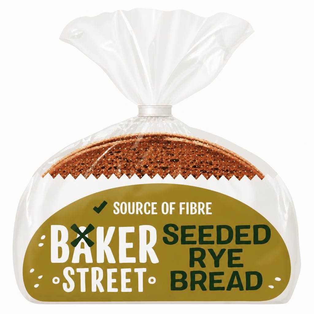 Baker Street Seeded Rye Bread 500g