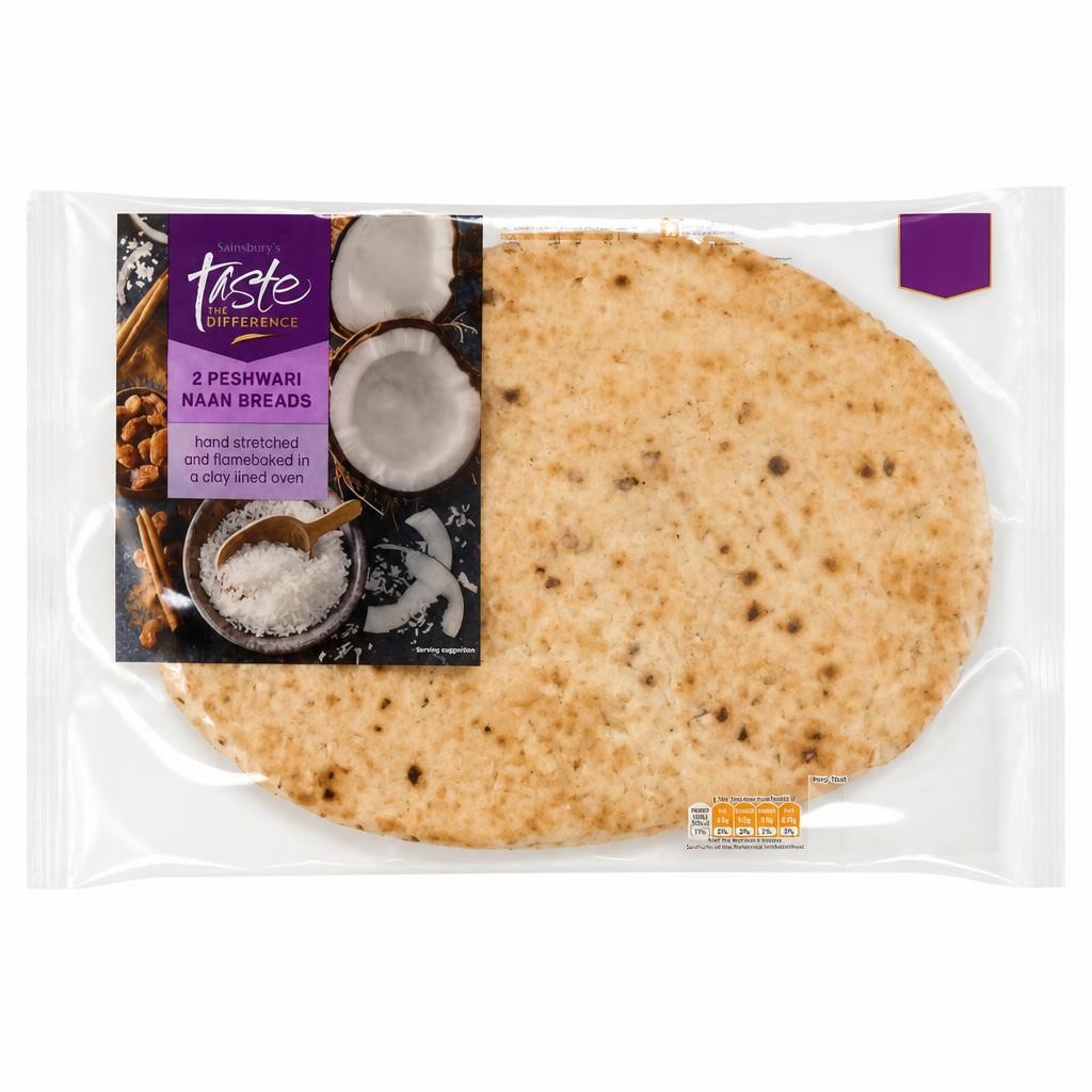 Sainsbury's Peshwari Naan, Taste the Difference x2 360g