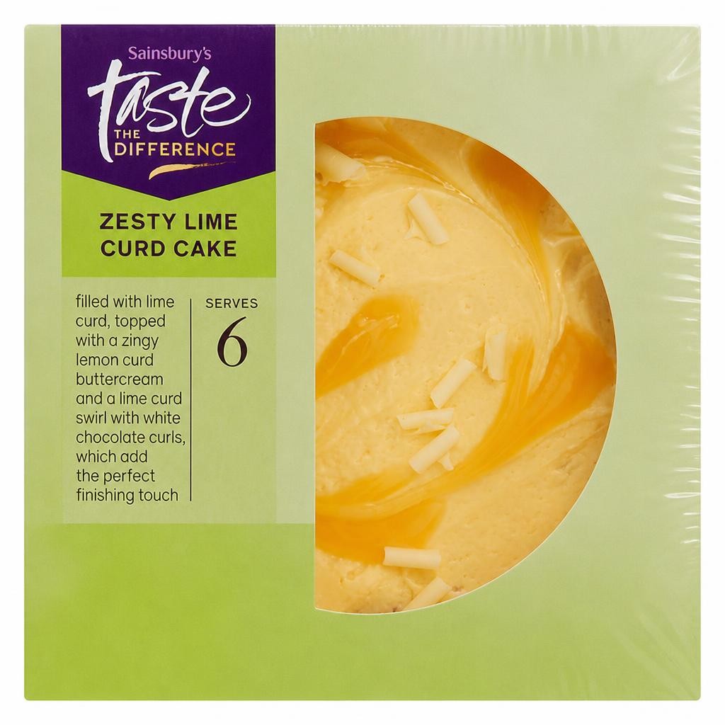 Sainsbury's Zesty Lime Curd Cake, Summer Edition, Taste the Difference 400g