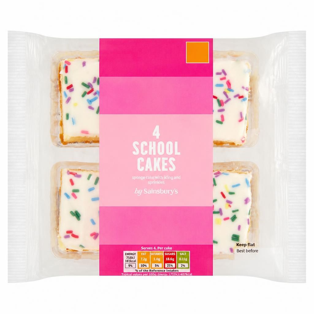 Sainsbury's School Cake x4