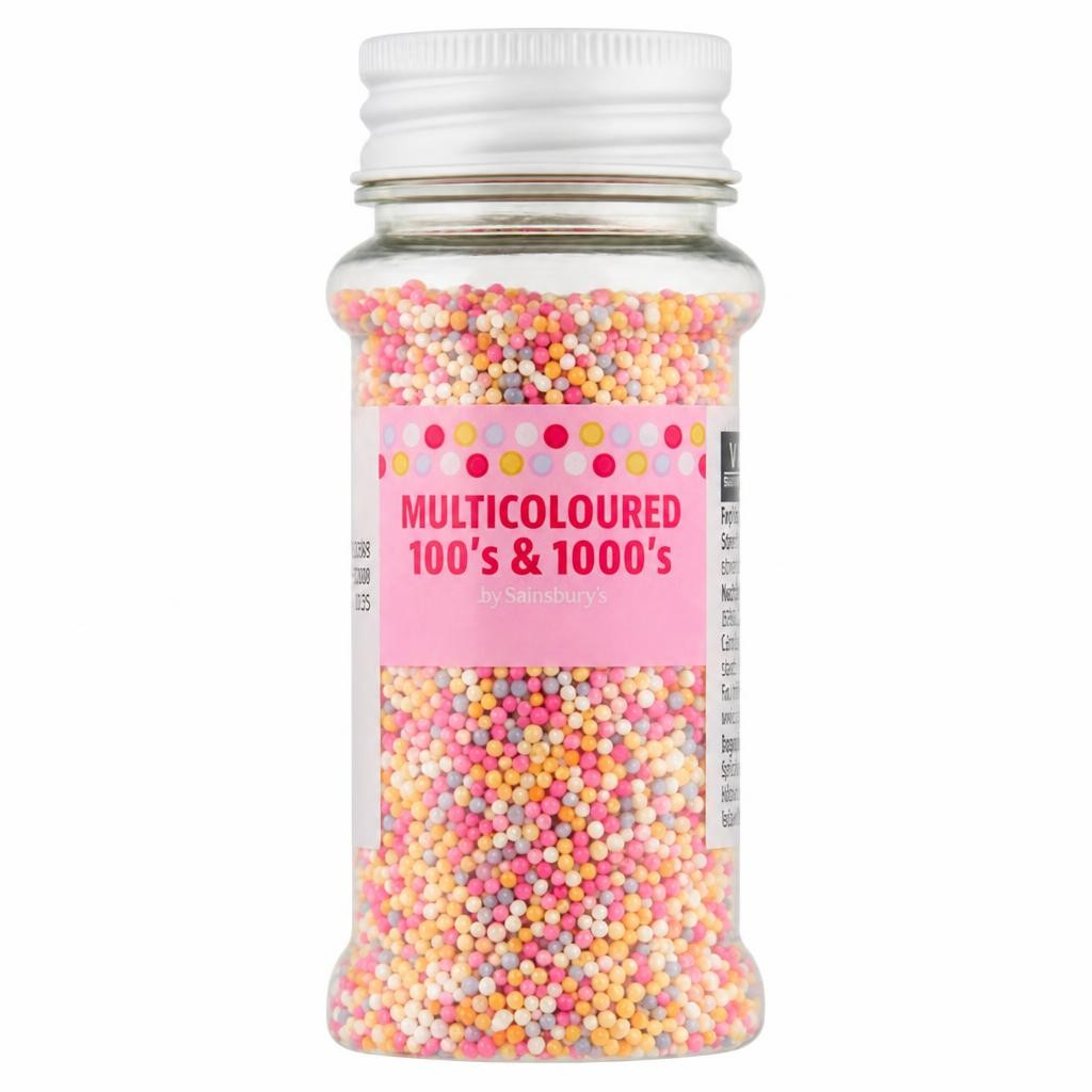 Sainsbury's Cake Decorations, Multi Coloured 100s & 1000s 80g