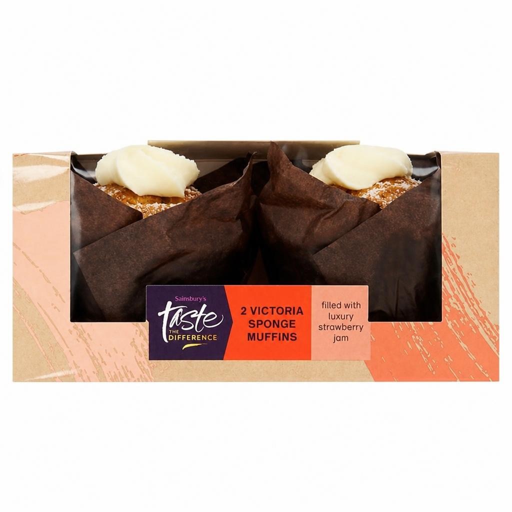 Sainsbury's Victoria Sponge Muffins, Taste the Difference x2
