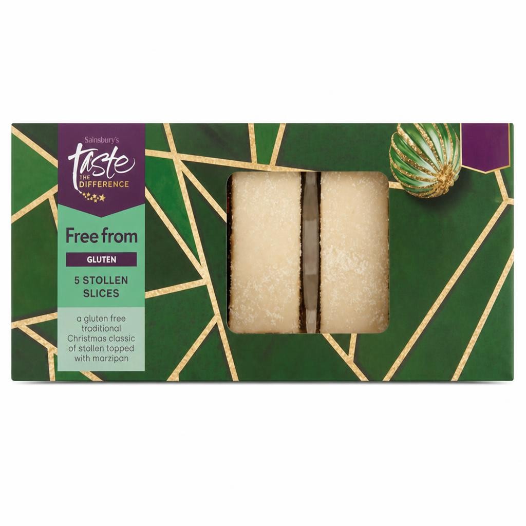 Sainsbury's Free From Stollen Slices, Taste the Difference x5 140g