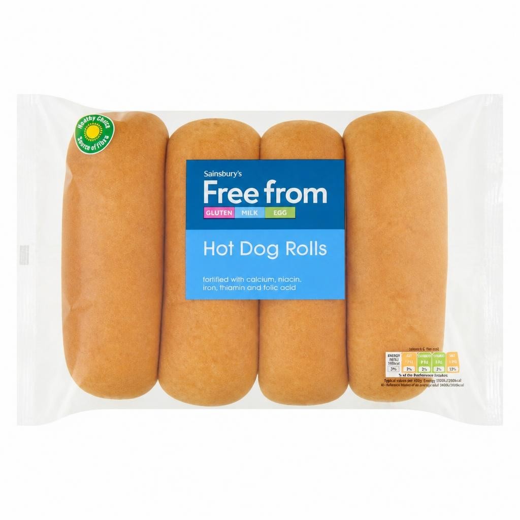 Sainsbury's Free From Hot Dog Rolls 280g