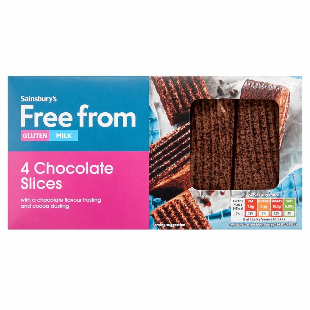 Sainsbury's Free From Chocolate Cake Slices x4