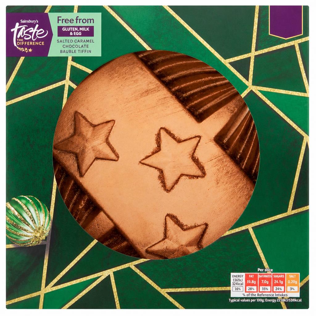 Sainsbury's Free From Salted Caramel Chocolate Bauble Tiffin, Taste the Difference 605g
