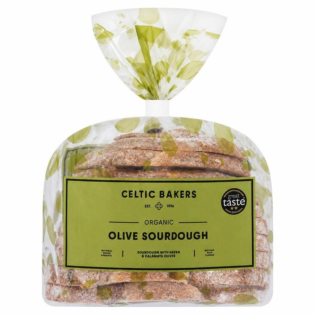 Celtic Bakers Organic Olive Sourdough Bread 500g