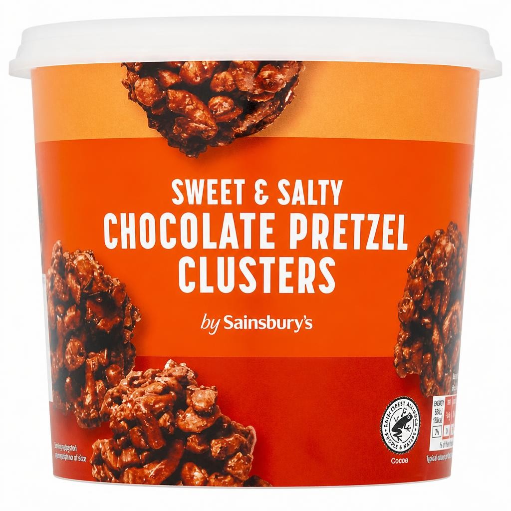Sainsbury's 160g Sweet & Salty Chocolate Pretzel Clusters Mini Bites Tub
