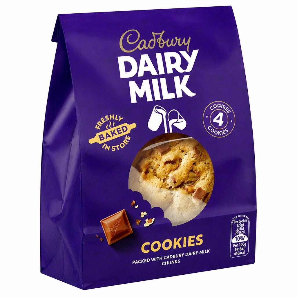 Cadbury Dairy Milk Chocolate Cookies x4