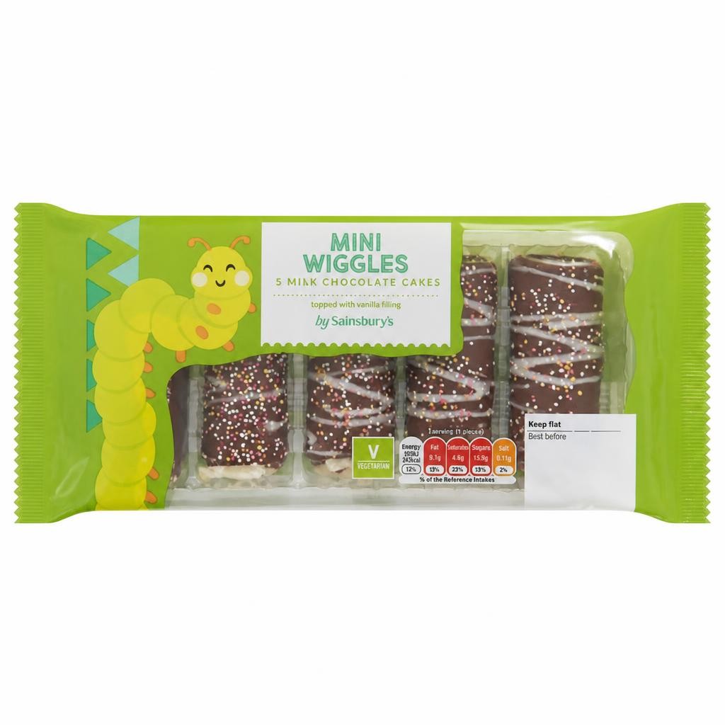 Sainsbury's Mini Wiggles Caterpillar Cakes x5 150g