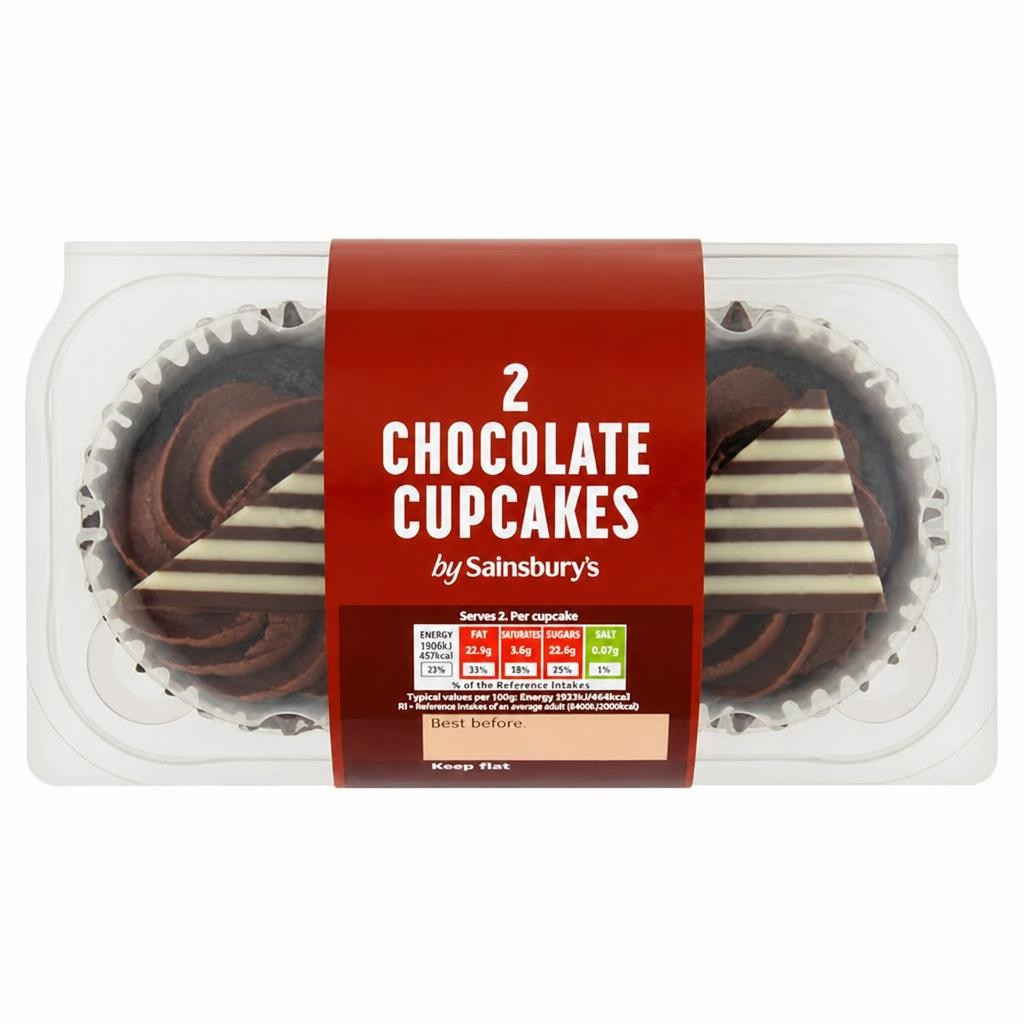 Sainsbury's Chocolate Cupcakes x2