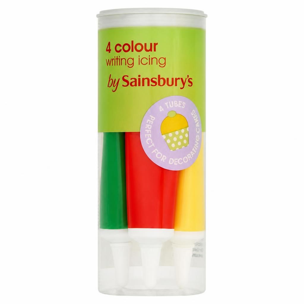 Sainsbury's Writing Icing, Colours 4x19g