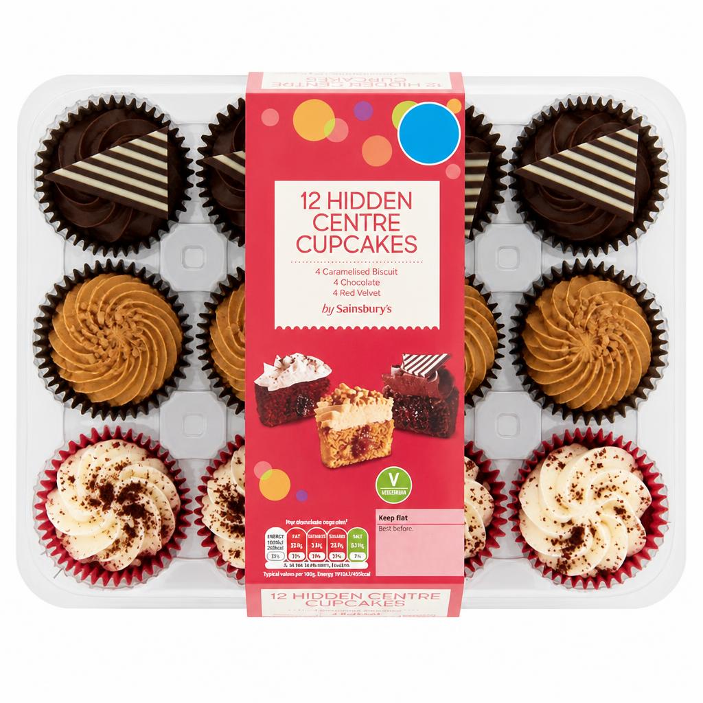 Sainsbury's Hidden Centre Cupcakes x12