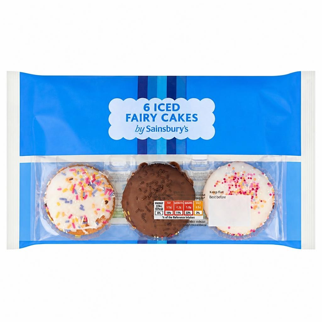 Sainsbury's Iced Fairy Cakes x6