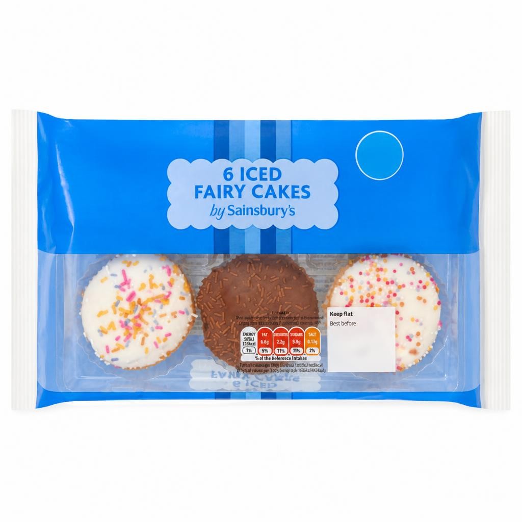 Sainsbury's Iced Fairy Cakes x6