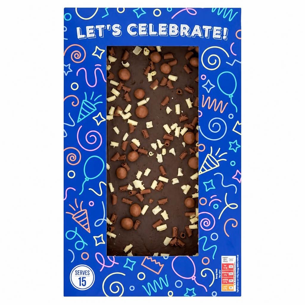 Sainsbury's Birthday Celebration Chocolate Tray Bake Cake 705g (Serves 15)