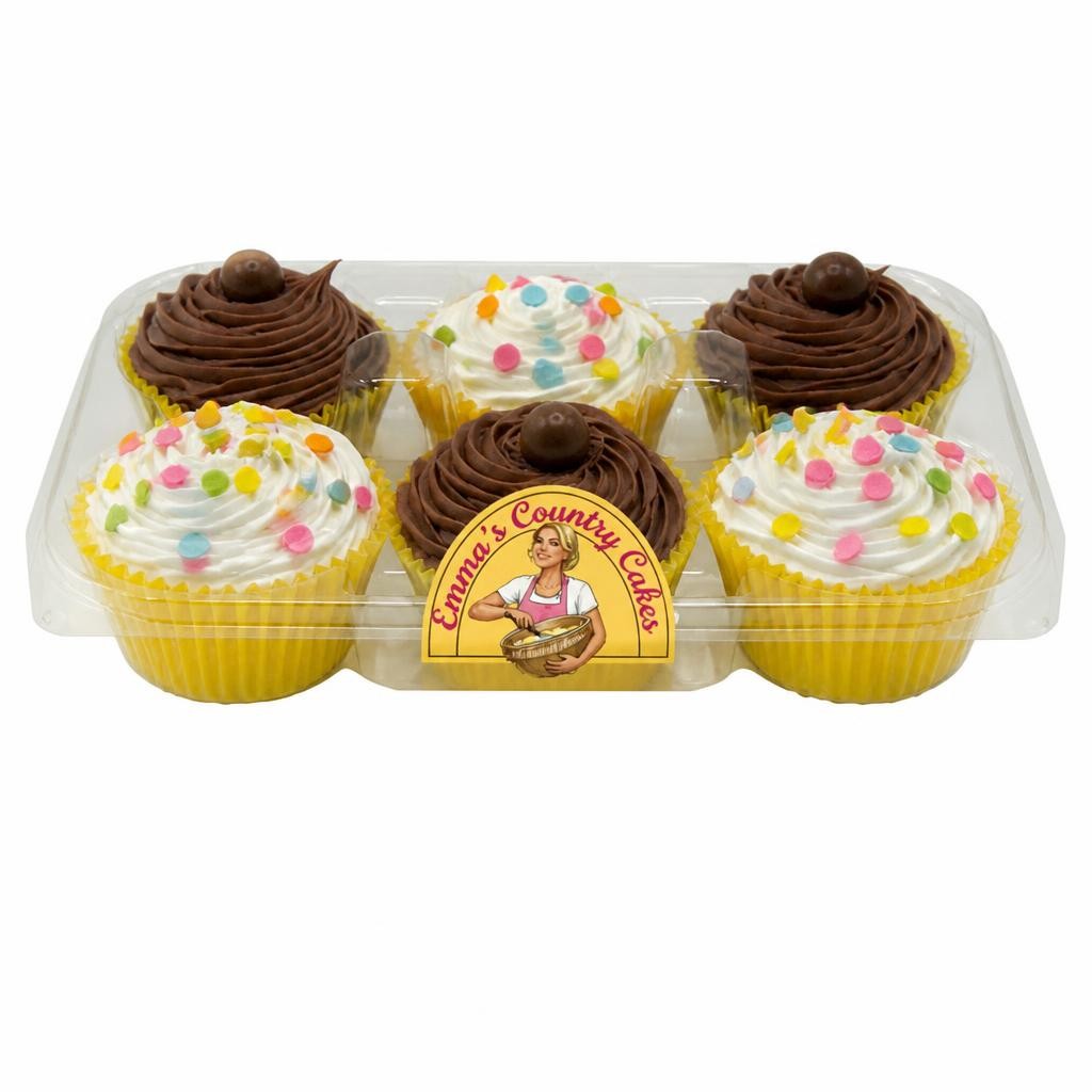 Emma's Country Cakes Medley Cupcakes x6