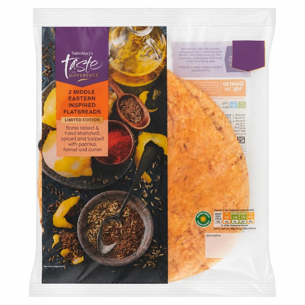 Sainsbury's Middle Eastern Inspired Flatbreads, Taste the Difference
