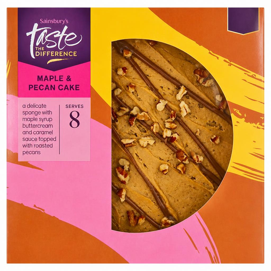 Sainsbury's Maple & Pecan Cake, Taste the Difference 505g