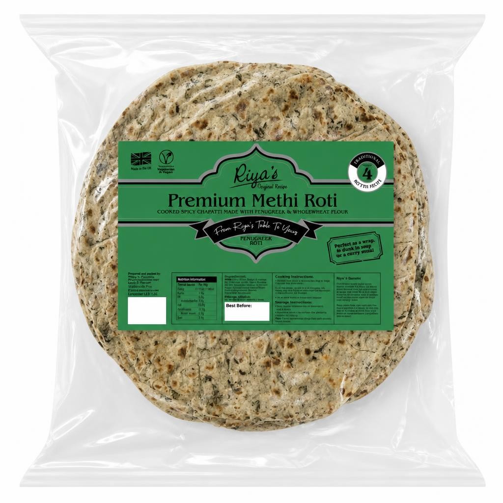 Riya's Original Recipe Premium Methi Roti x4