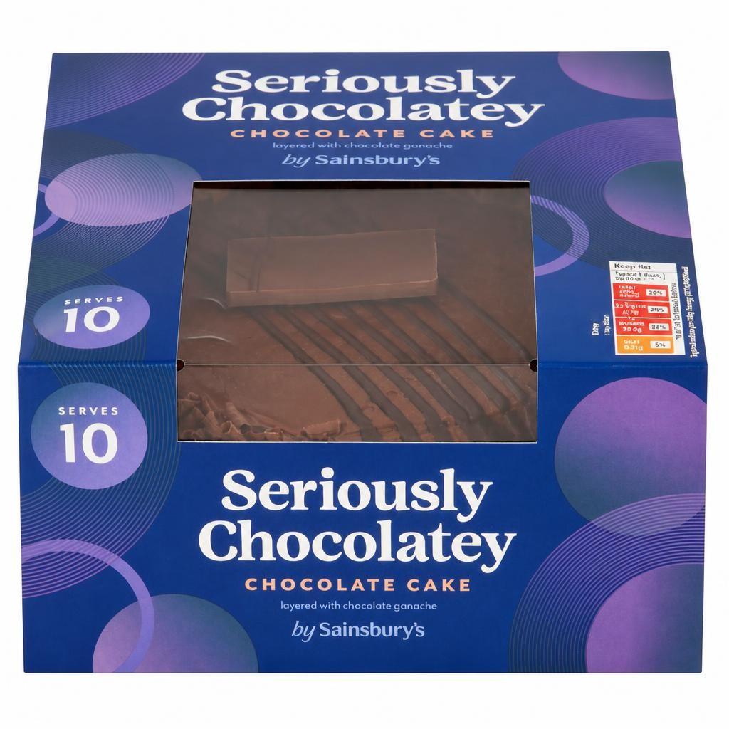 Sainsbury's Small Chocolate Birthday Celebration Cake 550g (Serves 10)