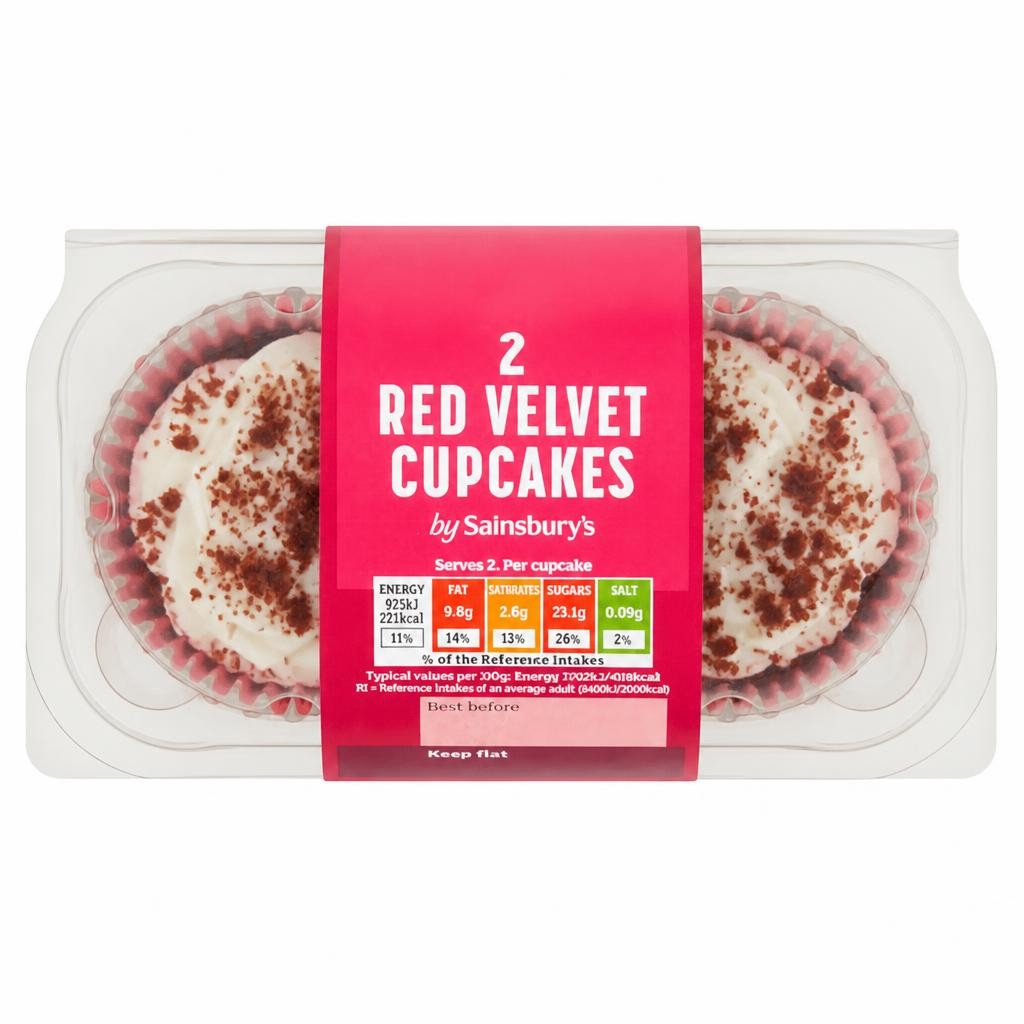 Sainsbury's Red Velvet Cupcakes x2